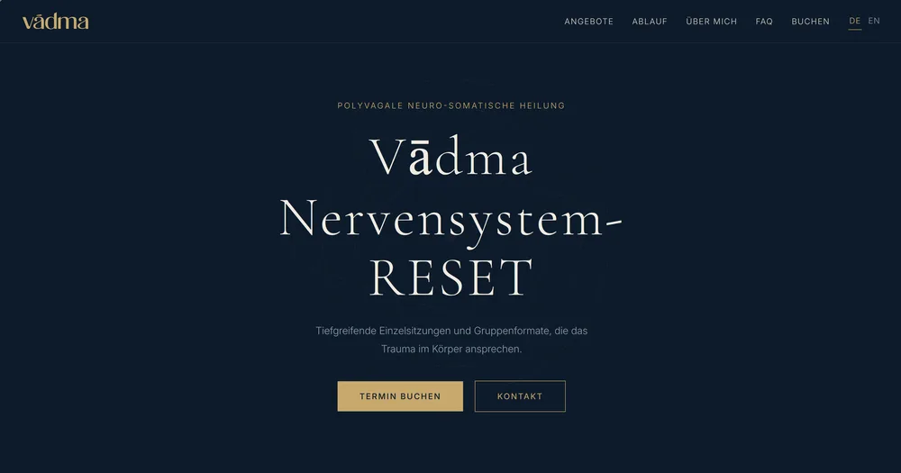 Website von Vādma – Praxis in Löbau
